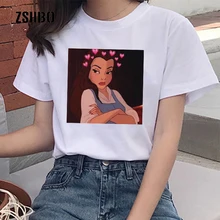 Новинка, Летние повседневные топы с короткими рукавами в стиле «панк», с надписью «Harajuku», свободные женские футболки с героями мультфильмов, парная Веселая Футболка