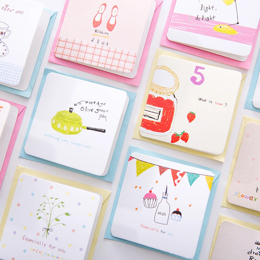 6 шт./лот Рождественская открытка на день благодарения Подарочная Детская