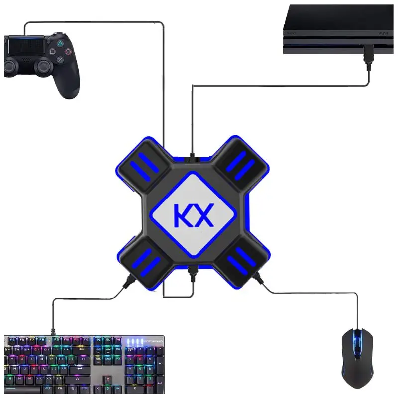 

Black Game Controller Holder Trigger Gamepad Conversion Box for Switch PS4 PS3 Box Game Accessories