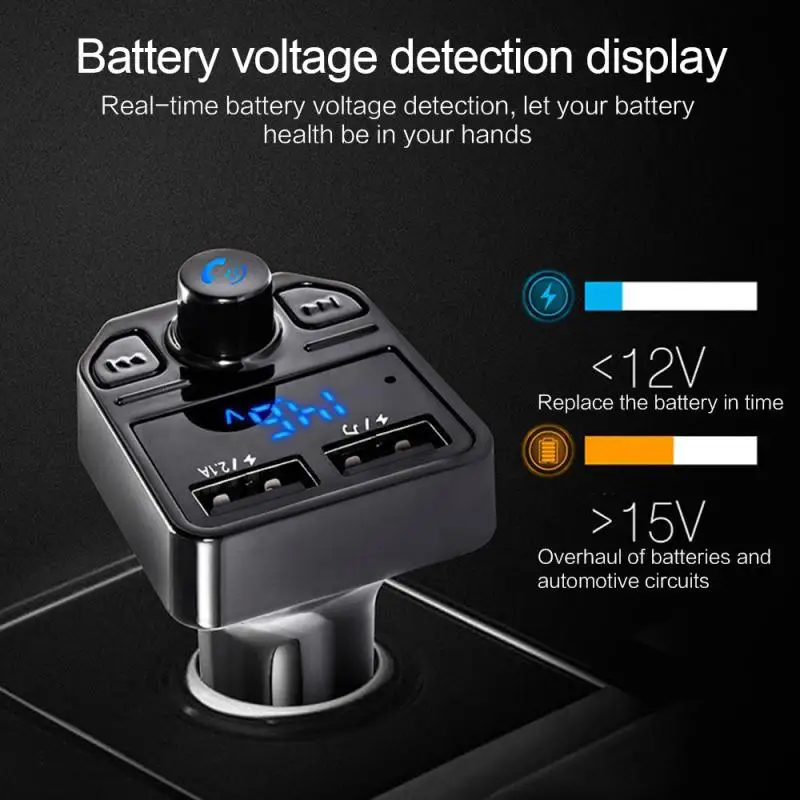 Автомобильный MP3 музыкальный плеер с Bluetooth и громкой связью автомобильный fm