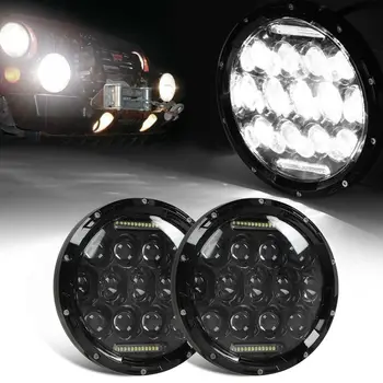 

2PCS 7Inch 75W LED Headlights with DRL for Jeep Wrangler CJ-7 CJ-8 Lada Niva Land Rover Defender