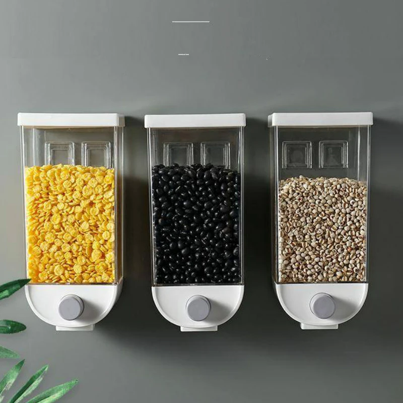Grain Storage Box Wall-mounted Tank Home Food Cereal Bean Container Dispenser Grain Storage Box Wall-mounted Tank Home Food Cereal Bean Container Dispenser