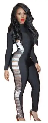 2020 европейский и американский женский Блестящий Комбинезон для ночного клуба