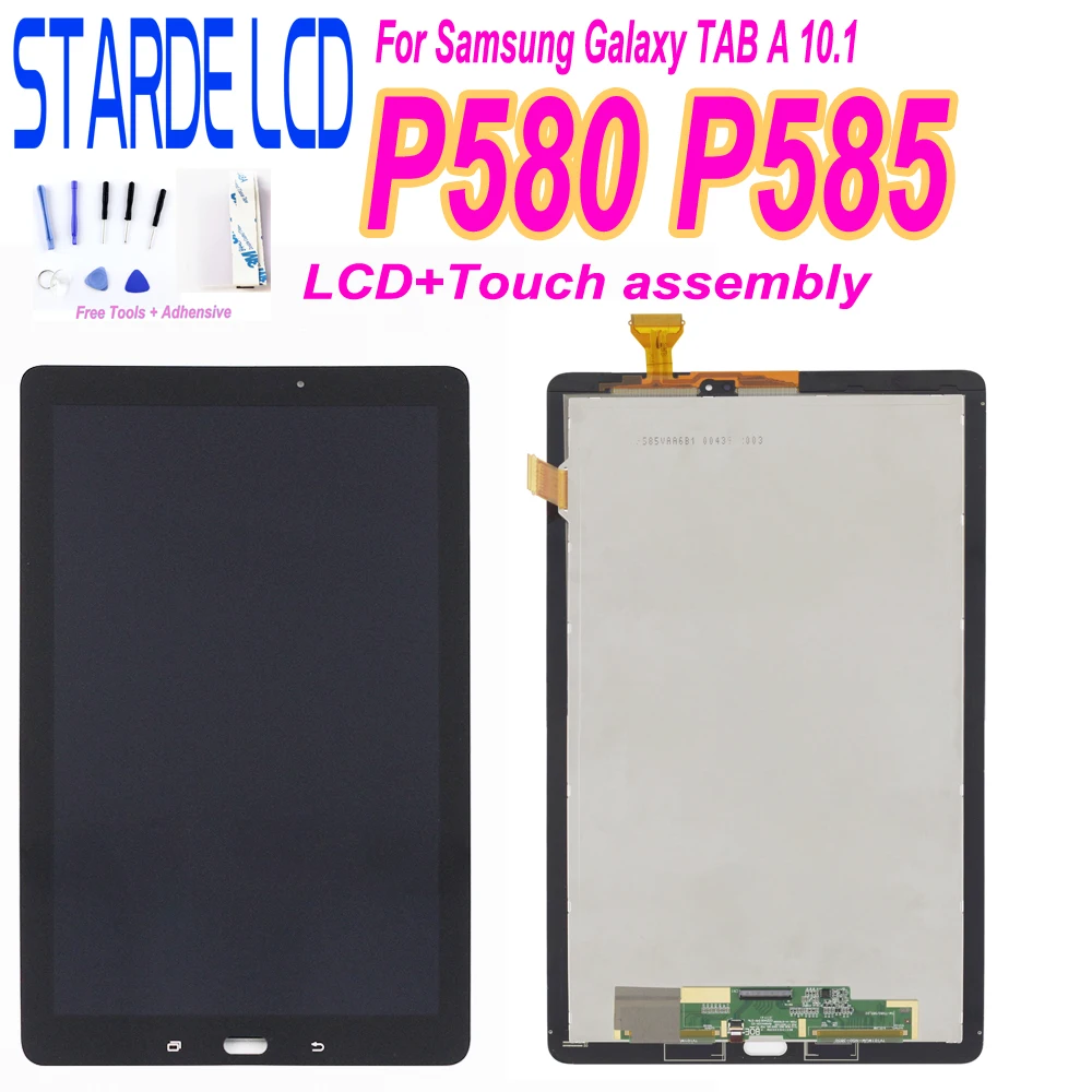 Starde Lcd Per Samsung Galaxy Tab A 10.1 P580N P580 P585 Display Lcd Touch Screen Digitizer Assembly 10.1"