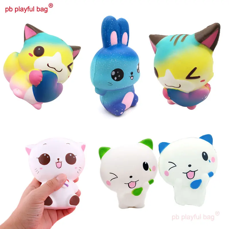 

PB Playful Bag Cartoon decompression toy Squishy Slow Rising Squeeze Cat Series PU material Decorative Children's gifts ZG54