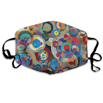 

YongColer Watercolor Neon-Rainfall Reusable Comfy Breathable Anti Dust Outdoor Half Face Masks Washable Warm Windproof Face