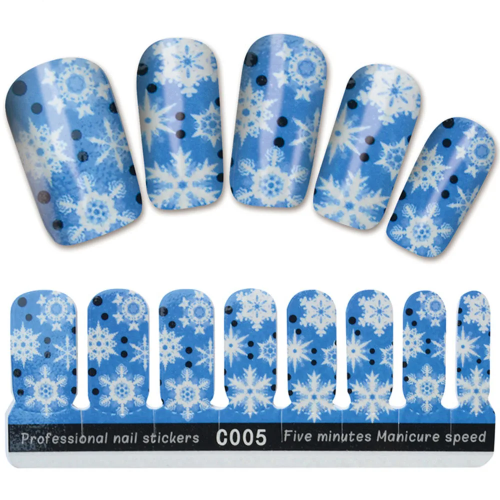 Stickers for Nails Water Decals Christmas Snowflake Nail Slider Art Decoration Manicure Foil Adhesive Wraps