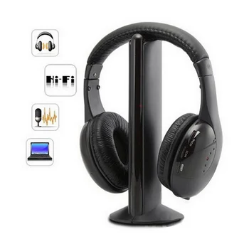 

5 in 1 Wireless Headphones Stereo with 3.5mm Music Microphone with noise cancellation TV Earphones for MP3 PC TV FM iPod phone