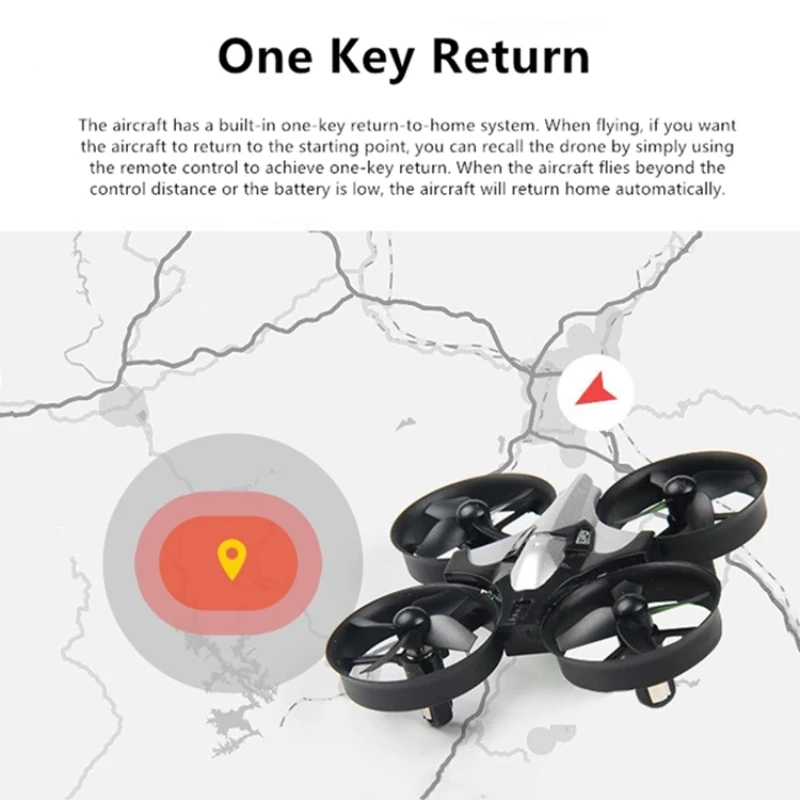 Один ключ возврата мини Размеры Квадрокоптер с дистанционным управлением 6 Axis Gyro
