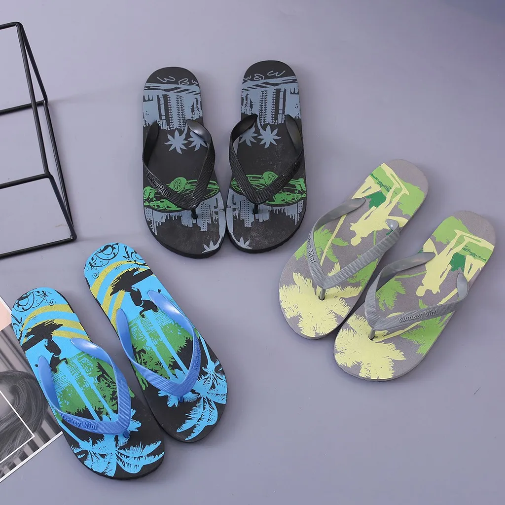 

Comfortable Men Pool Sandals Men's Summer Outdoor Beach Style Flip Flops Pool Anti-slip Slipper Casual Shoes Pantoufles Homme