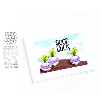 

JC Cutting Die and Rubber Stamp Scrapbooking Fruit Vegetable Words Craft New Die Cut Stencil Card Make Album Sheet Decoration