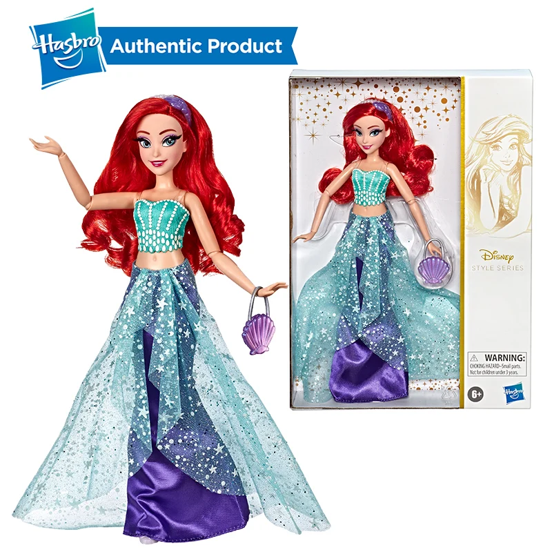 Hasbro Дисней Принцесса Стиль серии подарки на день рождения Кукла Ариэль в современном стиле Принцесса Ариэль Белль с кошельком и обувью
