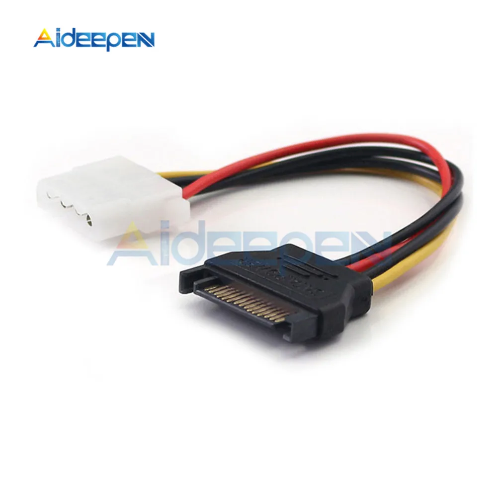 SATA IDE/SATA Мощность кабель SATA 15 Pin женский Molex IDE/SATA 4 Pin типа «папа» адаптер расширения жесткого диска Питание кабель