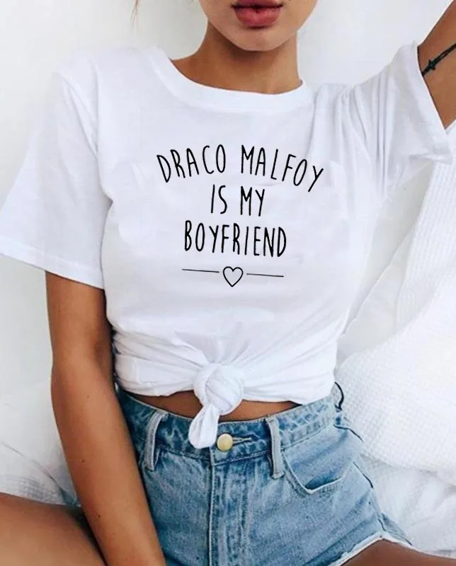 Новинка 2019 года Draco Malfoy is My Boyfriend хлопковая футболка с надписью WISH на заказ |