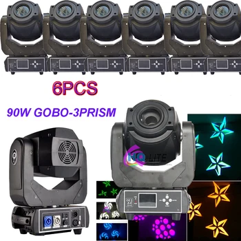 

6PCS 3PRISM 90W LED Lyre Spot Moving Head Light DJ Spot Light Gobos Moving Heads stage lighting equipment
