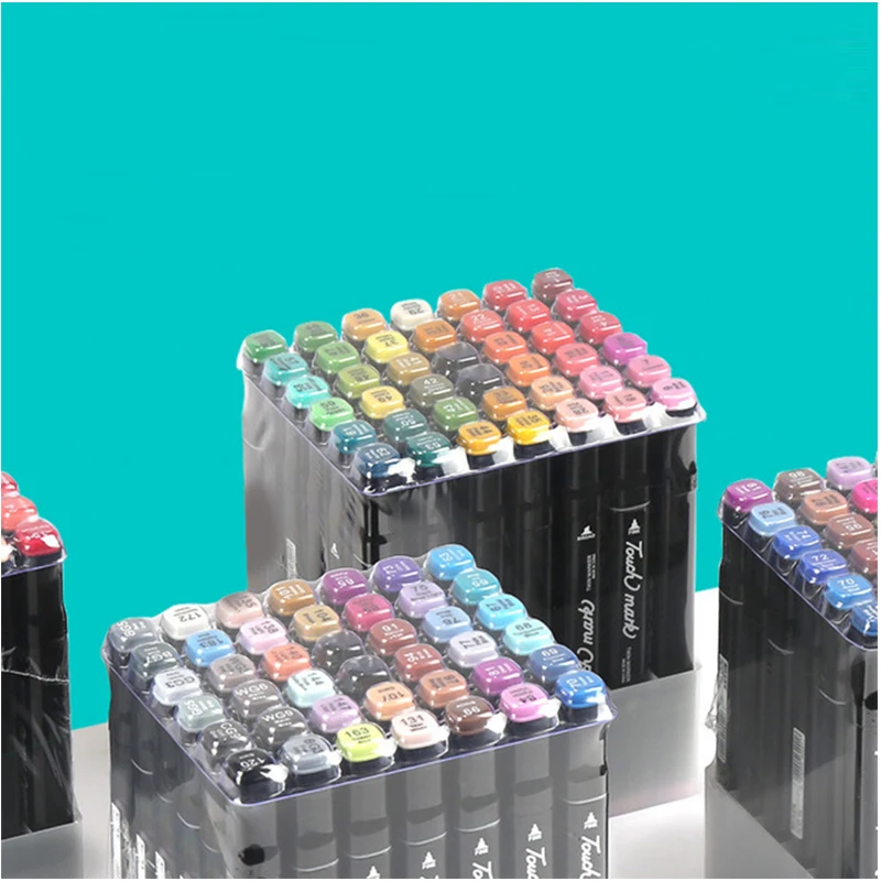 

Art Marker 30/40/60/80/168PCS Colors FineLiner Drawing Painting Watercolor Art Marker Pens Dual Tip Brush Pen School Supplies