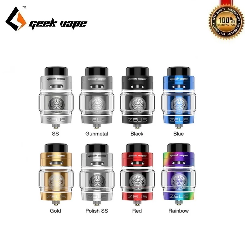 Атомайзер Geekvape Zeus Dual RTA электронная сигарета с герметичным верхним потоком