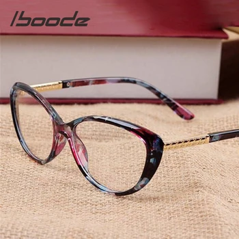 

iboode Retro Cat Eye Eyeglasses Women Optical Spectacle Frame Computer Reading glasses frame oculos de grau feminino armacao