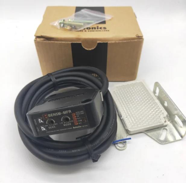 BEN5M-MFR AC/DC Autonics световозвращающий фотоэлектрический переключатель Датчик зондирования 5 метров релейный выход Новинка Высокое качество