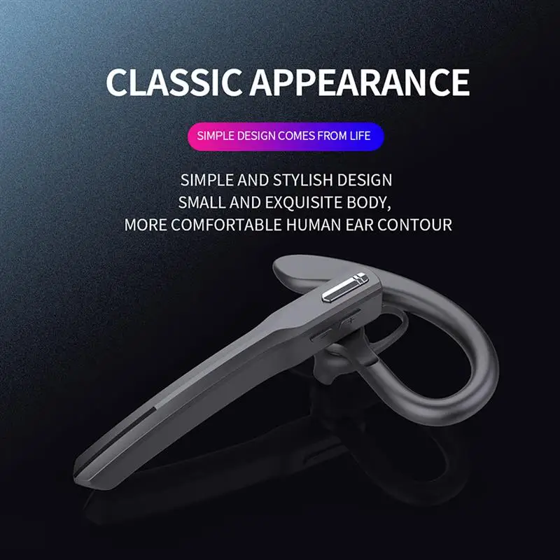 

Bluetooth 5.0 Earphone Business Style Ear Hook Headphone Wireless Long Standby Time Earbud