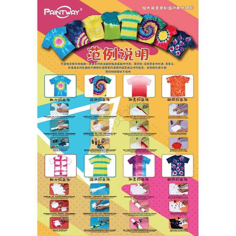5-Colors Clothes Tie Dye Kit Vibrant Fabric Textile Shoes Paint Tool DIY natural fiber fabrics like cotton