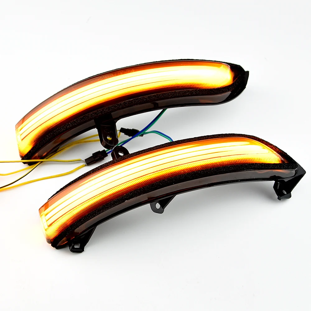 Car LED Side Rearview Mirror Sequential Dynamic Turn Signal Light For Nissan Teana Altima 08-12 Yellow Streamer Lights Indicator