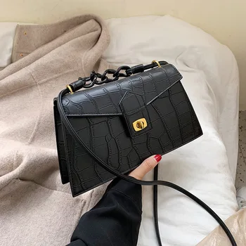 

Summer Mini Bag Women's 2020 New Style Stone Pattern Shoulder Bag Fashion Messenger Square Sling Bag