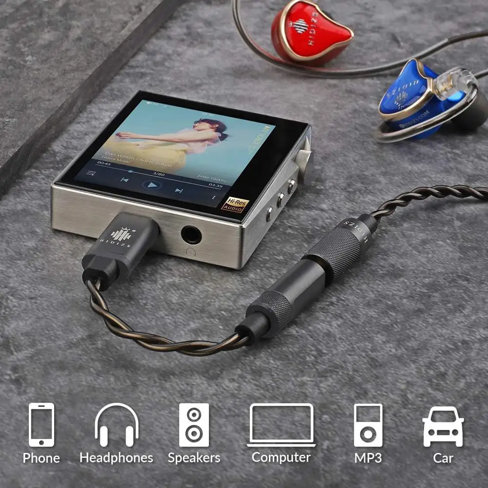 HIDIZS S1 USB C DAC Portable Headphone Amplifier USB Type C to 3 5mm Earphone Adapter Cable Converter for MacOSX Android WiNDOWS