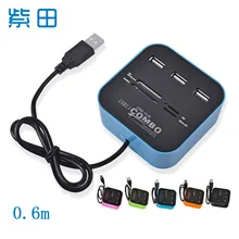 USB 2,0 считыватель комбинированных карт три 0,6 рисовая лапша тройной Многофункциональный TF/SD концентратор