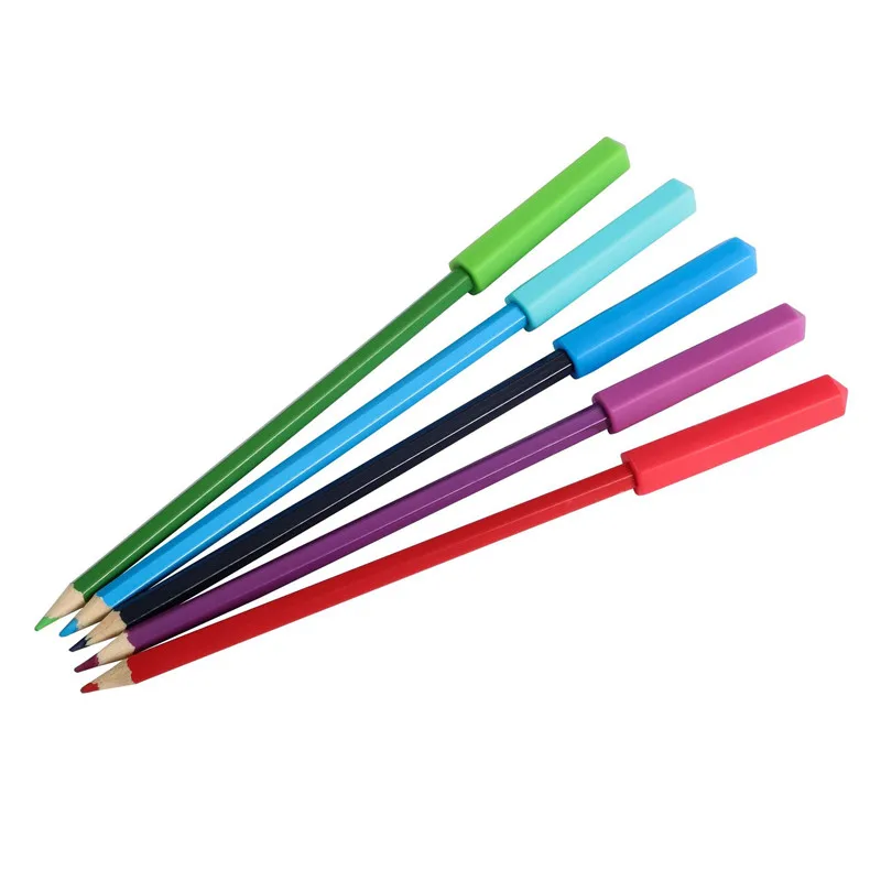 Teething toys 1PCS silicone brick pen topper chewable pencil toppers baby teethers kids sensory toy food grade silicone beads gifts
