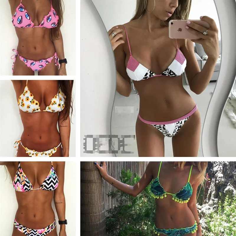 

Print Floral Bikini Push Up 2019 New Beachwear Swimsuit Summer Swimwear Women Bathing Suit maillot de bain Sexy Brazilian Bikini