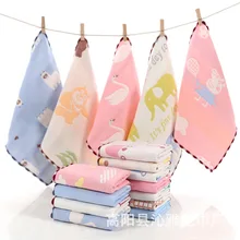 [3/5 упакован в форме баров] Чистый хлопок шестислойный марлевый платок детский нагрудник 360 лепесток нагрудник для лица полотенце shou pa jin