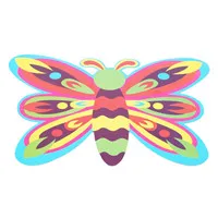 butterfly DIY производственный материал детский сад родитель ручной работы материал Горячая Ткань художественная паста живопись детская не тканая ткань руководство - Цвет: butterfly