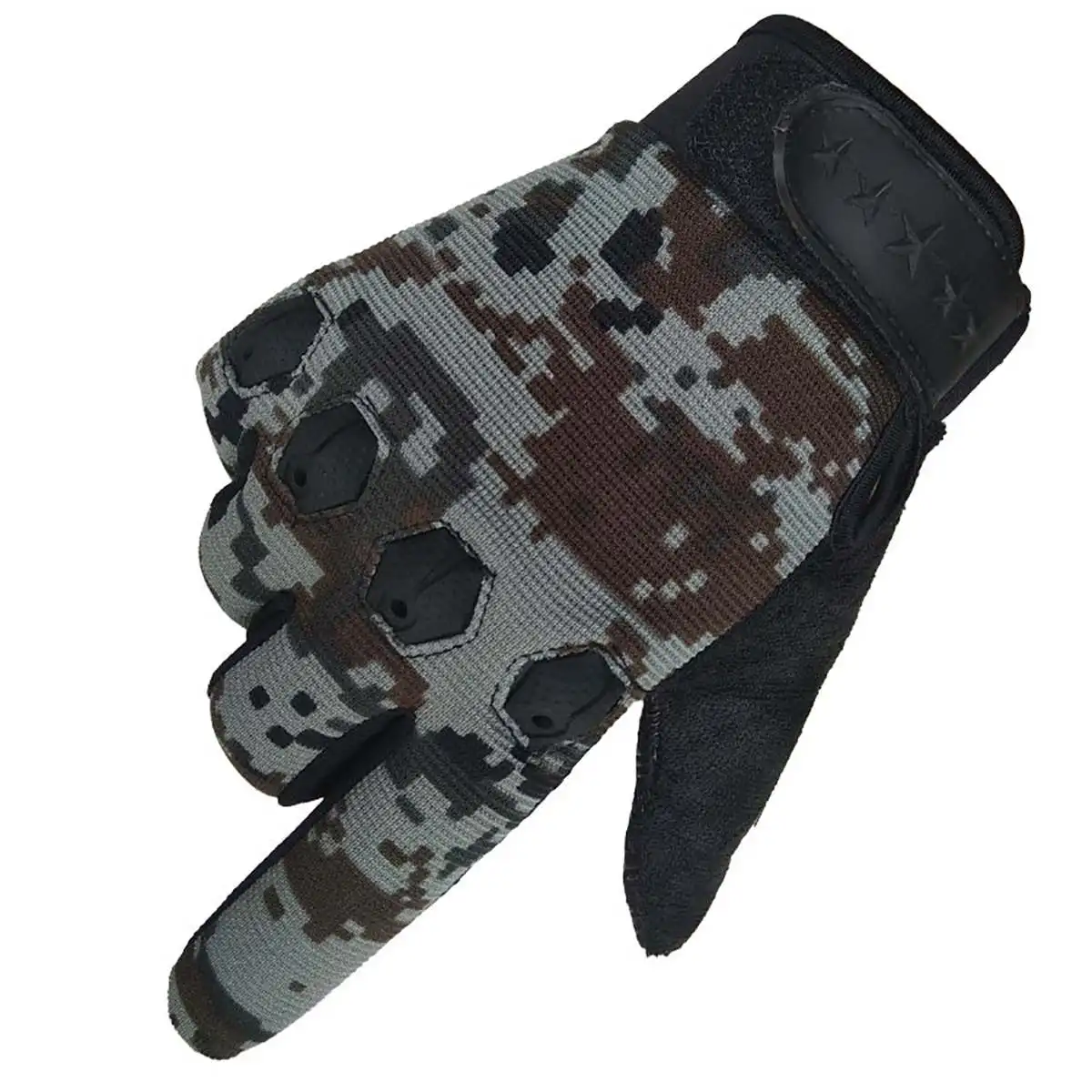 Jungle Camouflage Полный Палец Тактические перчатки зимние против царапин военные армейские уличные охотничьи велосипедные перчатки мужские зимние перчатки полный палец - Цвет: Jungle Camouflage
