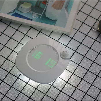 

HOT LED Smart Night Light Human Body Induction Time Display Magnetic Wall Lamp for Bedroom NDS66