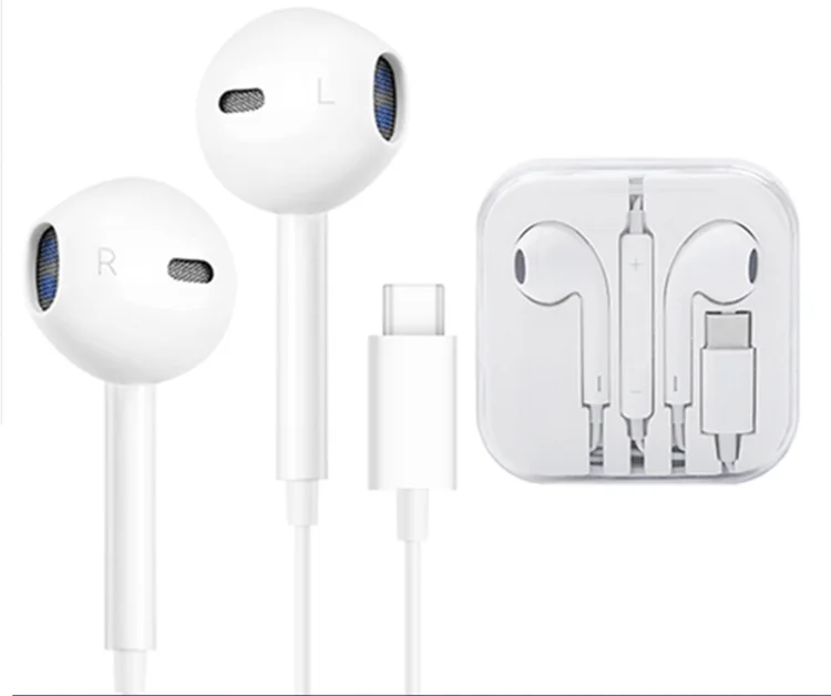 100 шт для iphone 7 8 X XS XR 11 наушники/usb type-C наушники-вкладыши гарнитура микрофон объем для HUAWEI XIAOMI смартфон - Цвет: Type C Earphone 2