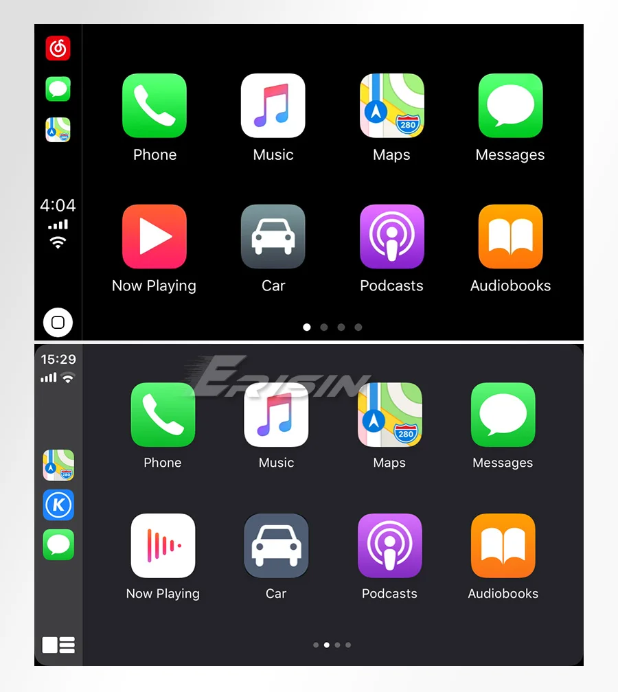 Erisin ES222 CarPlay ключ USB Android автомобильный SatNav коробка зеркало BT для iPhone IOS Android авто