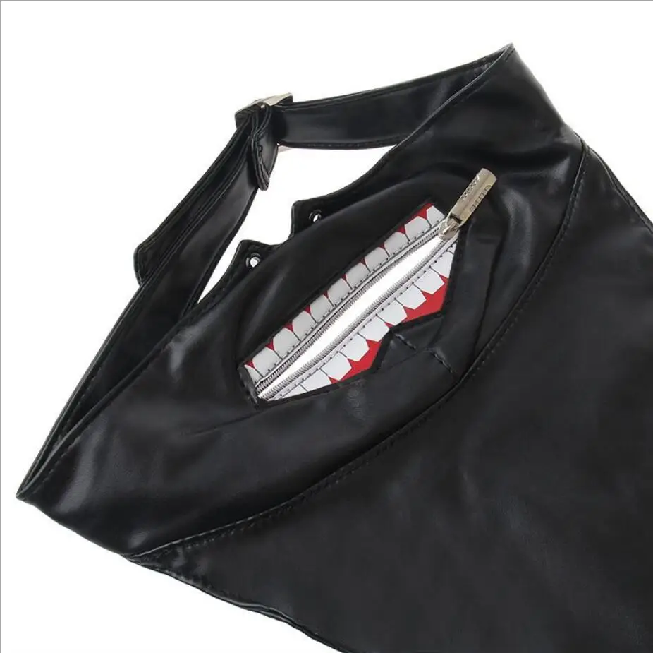 Windproof Riding Mask PU Masks Punk Costume Cycling Running Face mask sports female man rivet Hannibal black zipper Tokyo Ghoul