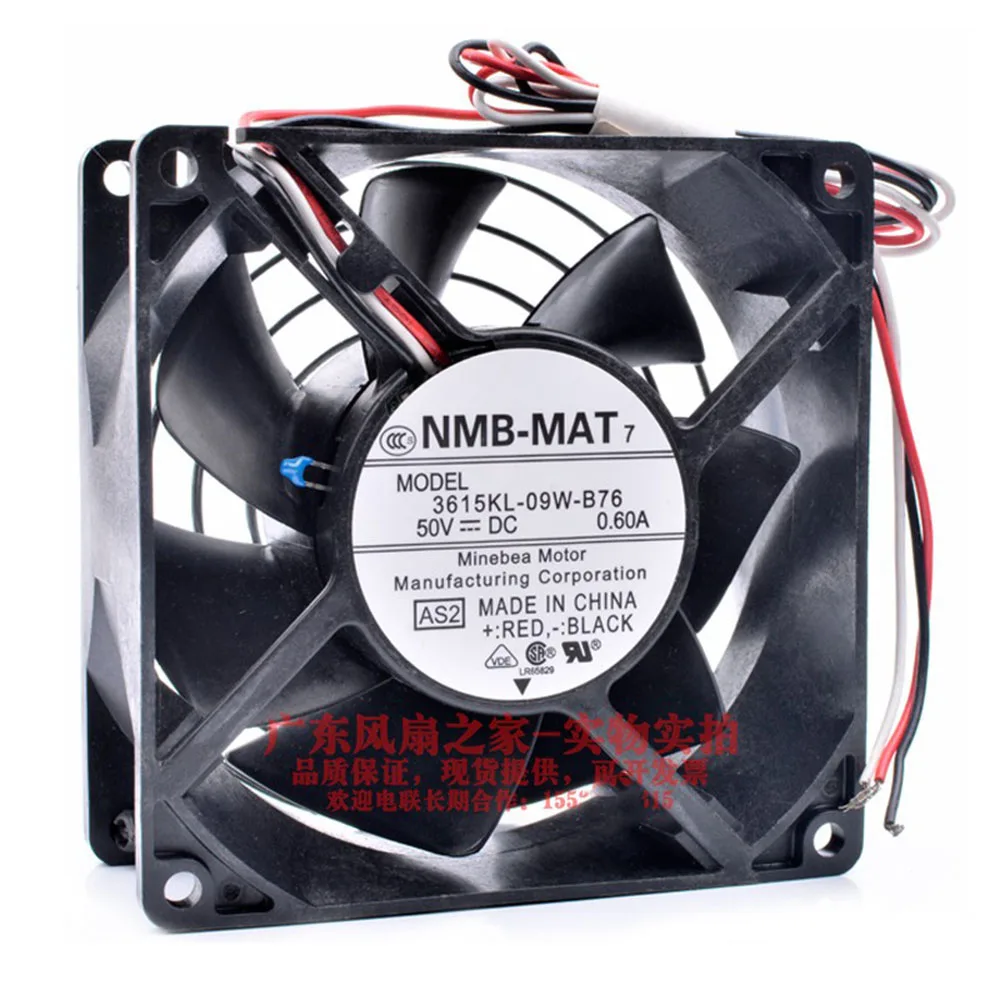 Оригинальный Для NMB 3615KL 09W B76 9 см 9038 92x92x38 мм 50В 0.60A контроль температуры вентилятор