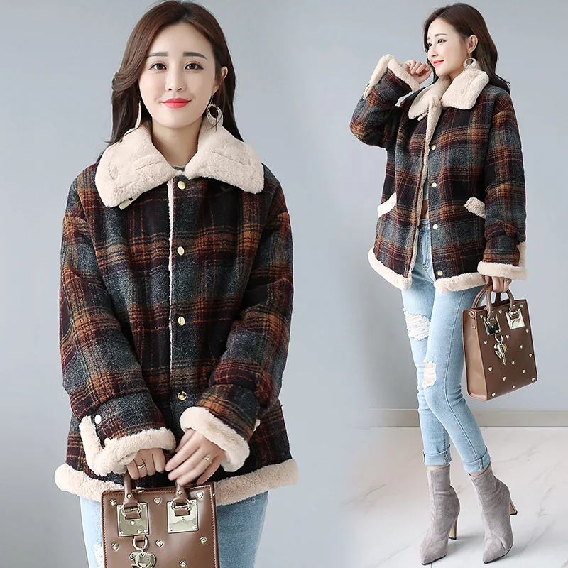 

2019 Autumn New Style Zmfs88082 Korean-style Women's Fashion plus Velvet Jacket Entity