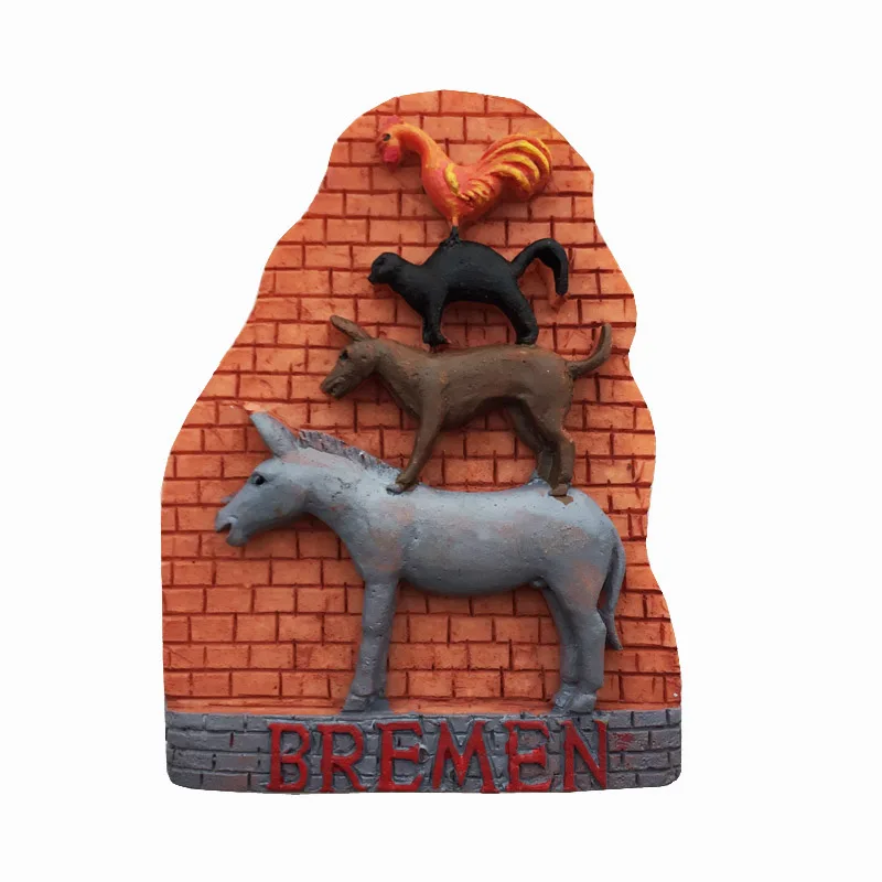 

BABELEMI 3D Resin Fridge Magnets Bremen, Germany City Travel Souvenirs Refrigerators Magnetic Stickers Gift Decorations for Home