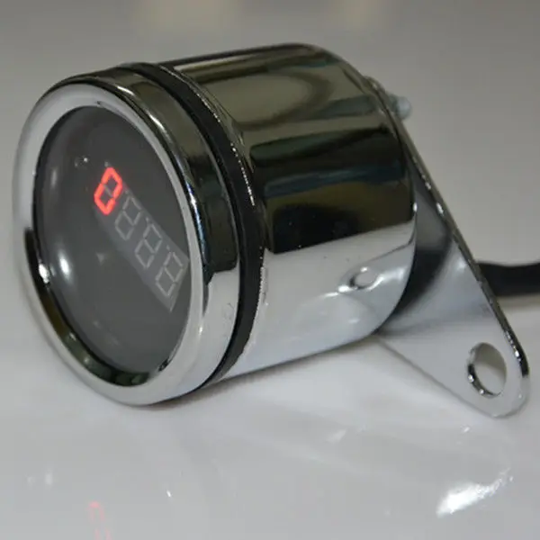 Motorcycle LED Tachometer Tacho Gauge + Odometer Speedo Meter Cafe