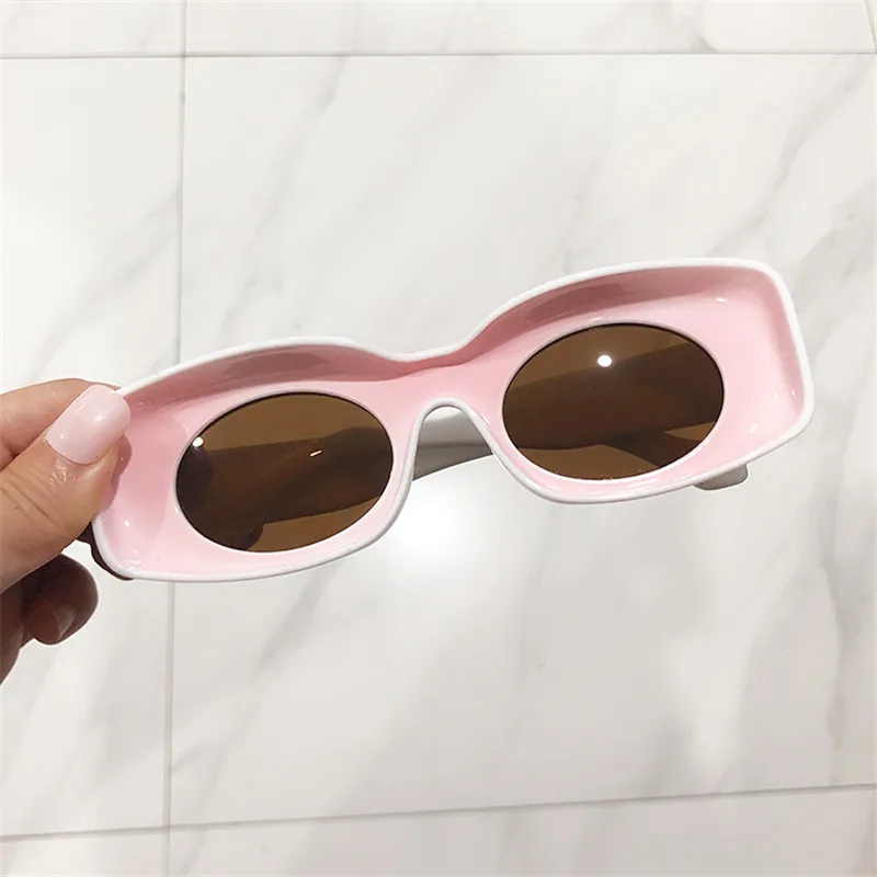 RBRARE солнцезащитные очки больших размеров для женщин Роскошные винтажные Квадратные Солнцезащитные очки женские Брендовые очки для женщин/мужчин Oculos De Sol Feminino - Цвет линз: Pink Gray