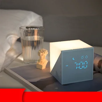

LED Alarm Clock Watch Table Voice Control Digital Despertador Countdown Electronic Desktop USB Charging Clocks Table Decor