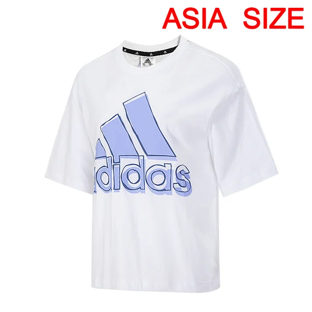 Adidas W con LOGO grande T SS para mujer, deportiva de manga corta, Original| | - AliExpress