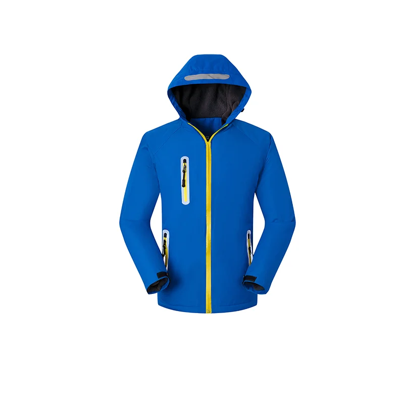 YOUTEE autumn and winter Coat sweater thick wool company group cheap LOGO custom men and women sweatshirt winter jacket - Цвет: blue