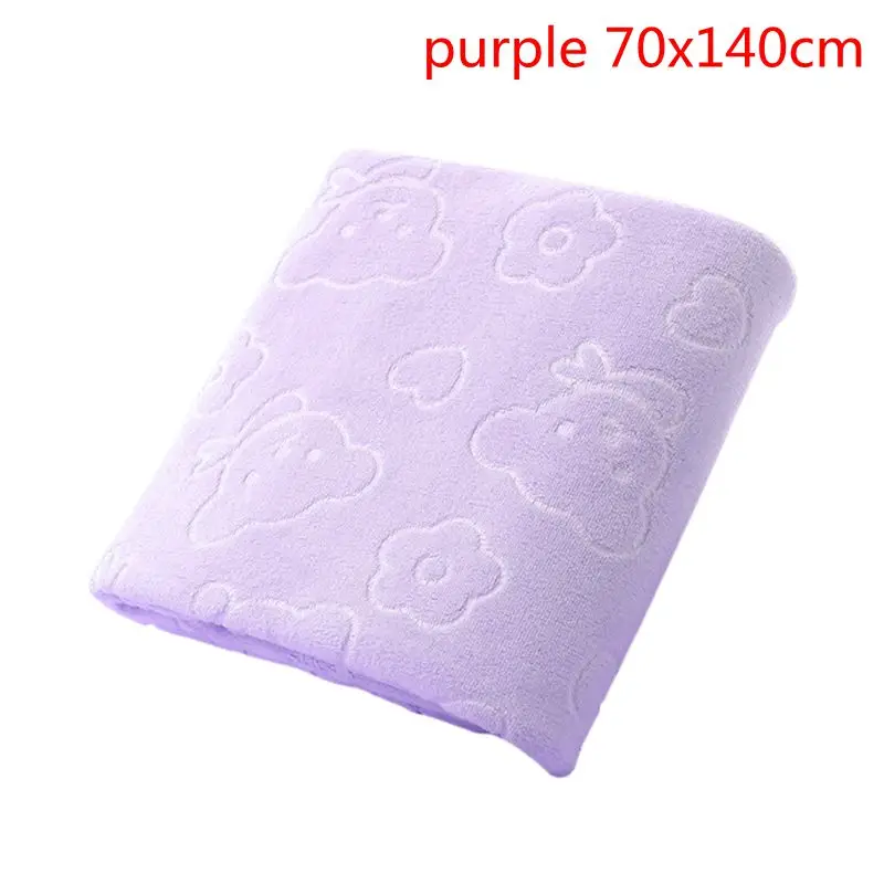 purple 70x140cm Juneiour 1 шт. вышивка Лавандовое полотенце хлопчатобумажные полотенца для лица банное полотенце для взрослых мочалки высокоабсорбирующие полотенца s - Цвет: purple 70x140cm