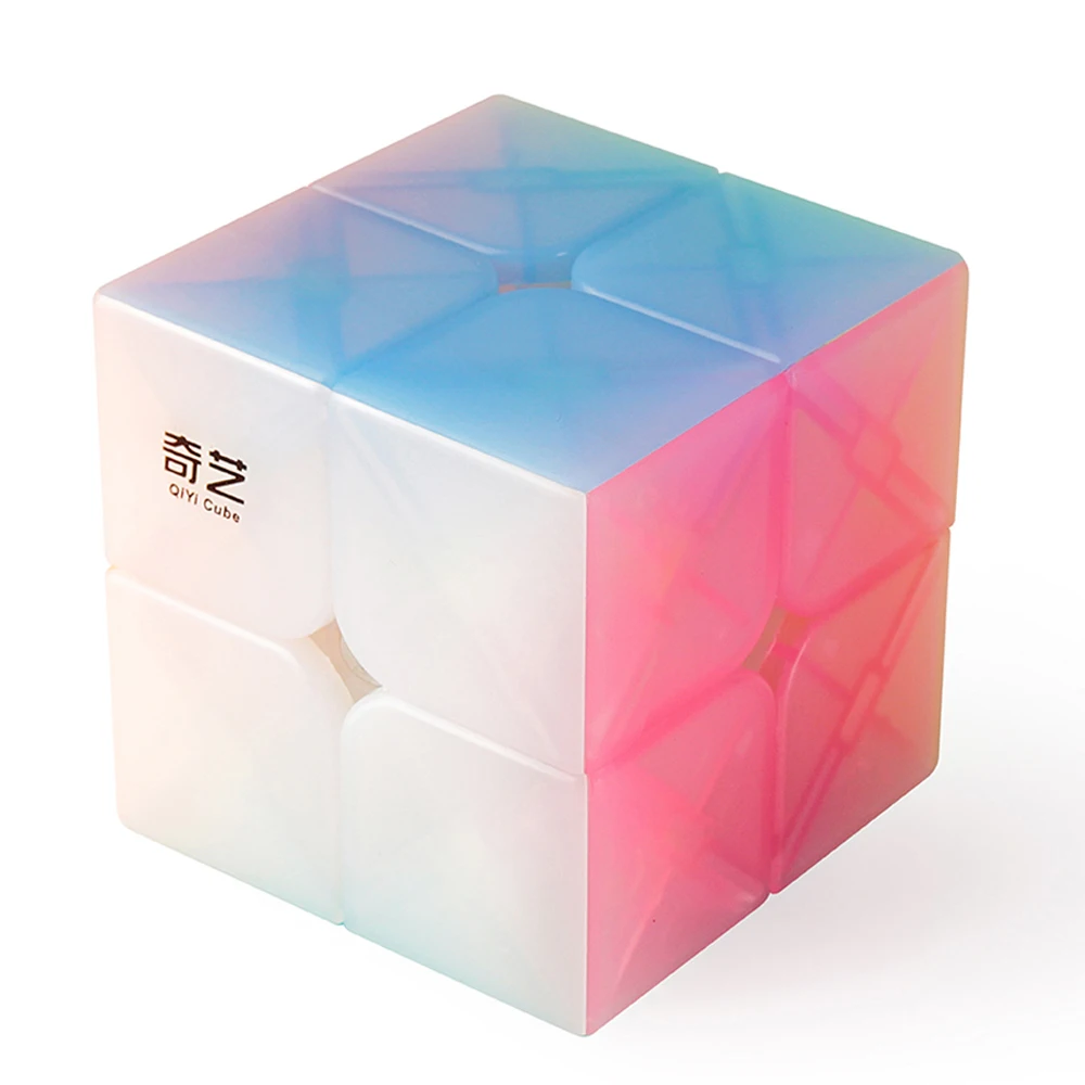 D-FantiX Qiyi Qidi S 2x2 скоростной кубик Stickerless 2x2x2 Jelly Cube головоломка для детей