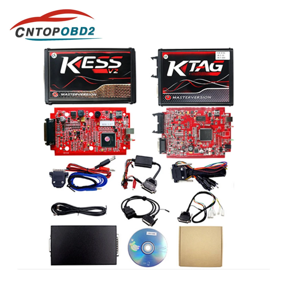 

KESS V2.47 V5.017 EU Red ECU Titanium KTAG V2.25 V7.020 4 LED Online Master Version LED BDM Frame ECU OBD2 car/truck Programmer