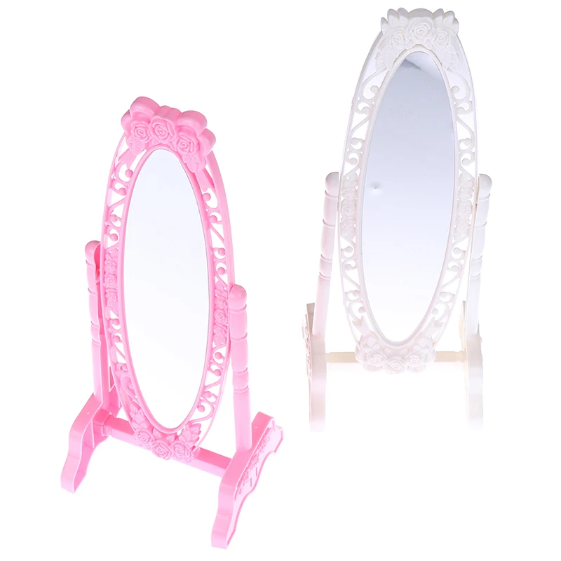 Горячая 1 шт Кукла макияж зеркало роза Мода мини игра вращающийся вечерние мебель